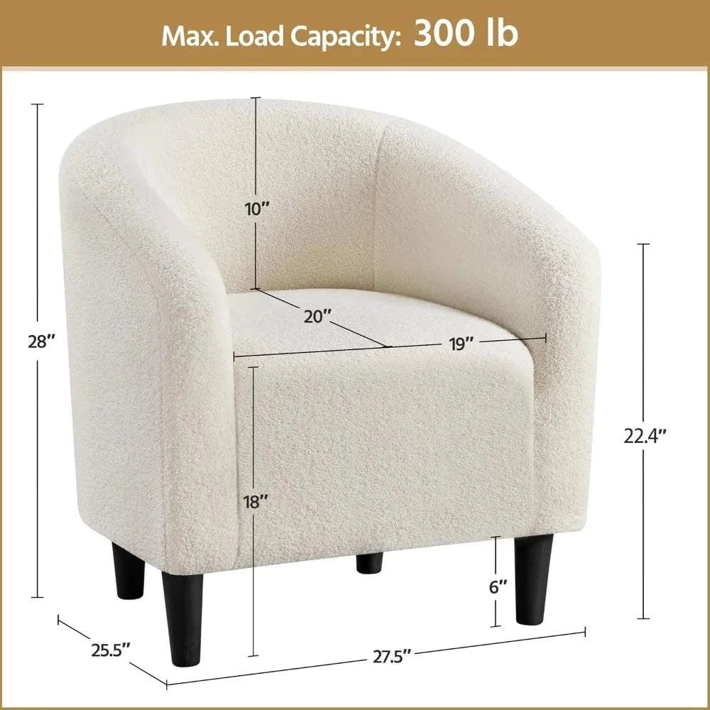 Barrel Chair Set of 2, Plush Sherpa Accent Chair with Soft Padded ArmsTransform your living space with this luxurious set of two barrel chairs, featuring plush Sherpa upholstery for ultimate comfort. The soft padded arms and cozy ivoryShop All I WantShop All I Want2, Plush Sherpa Accent Chair