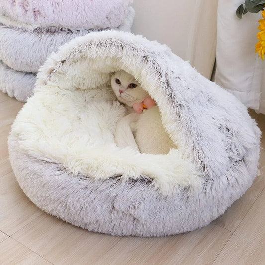 Soft Plush Round Cat or Dog Bed - Shop All I Want