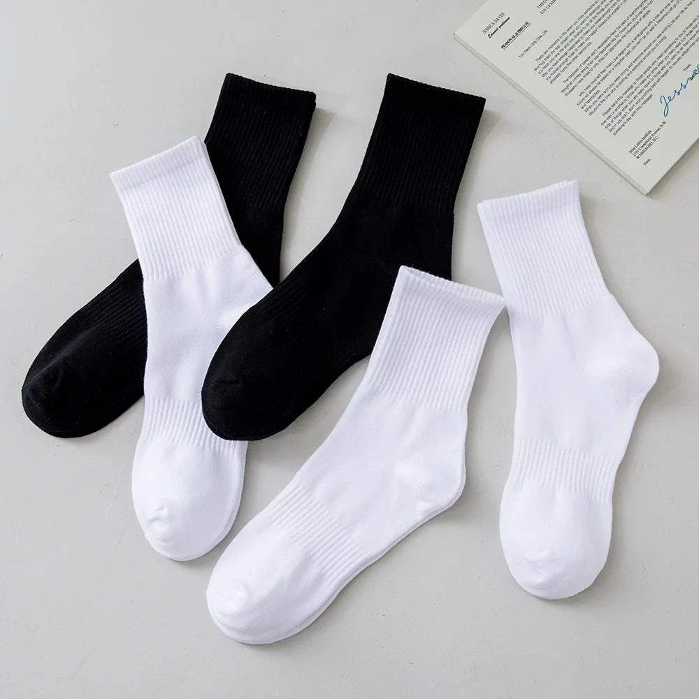 Shop All I Want SHOP ALL I WANT 🧦 5 Pairs Men’s Cotton Socks – Soft, Breathable, New Style for All Seasons, Plus Size 🌞❄️