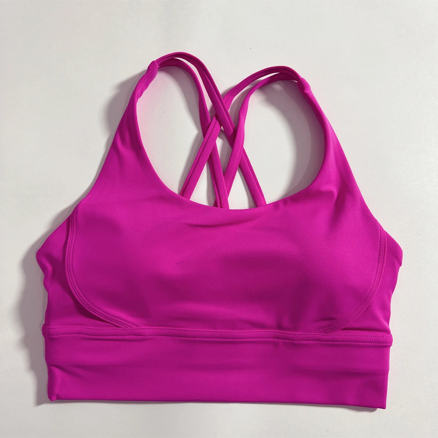 Solid Color Soft Cross Back Women’s Fitness Bra  🏋️‍♀️✨