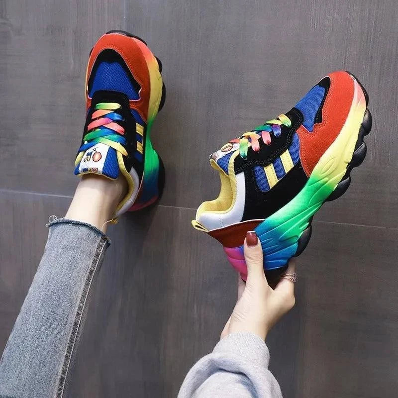 Trendy Multicolor Women's Sneakers 🌈👟 #HotSaleStep into a world of vibrant style with our Trendy Multicolor Women's Sneakers – the perfect blend of comfort and fashion. Designed to make a statement with their plShop All I WantShop All I WantTrendy Multicolor Women