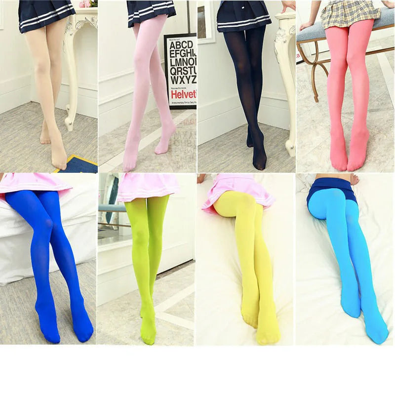 Candy Color Sexy Tights for Women – Plus Size High Elasticity Pantyhose for Beautiful Legs, Non-Transparent Design 🌈✨