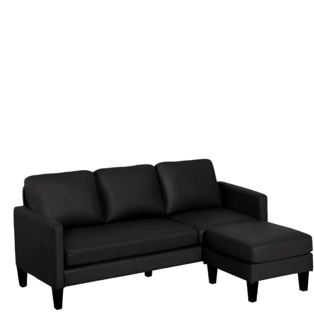 Convertible Faux Leather Sectional Sofa with Reversible Chaise - 3-SeaTransform your living space with this stylish Convertible Faux Leather Sectional Sofa, featuring a reversible chaise for versatile comfort and layout. Ideal for smalShop All I WantShop All I WantConvertible Faux Leather Sectional Sofa