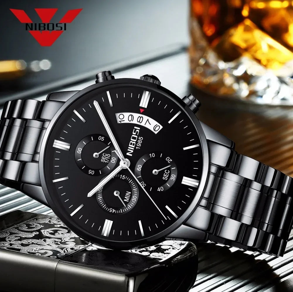 NIBOSI Men's Watches – Luxury Top Brand Relogio Masculino, Fashion Casual Dress Watch & Military Quartz Wristwatch ⌚🔥