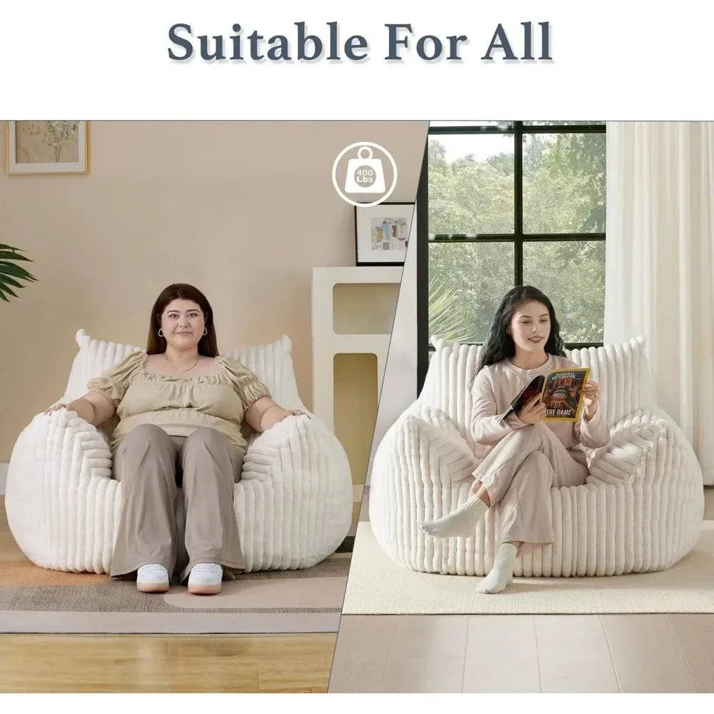 Large bean bag chair for adults Shop All I Want Bean Bag Chair for Adults with Armrests, Oversized Comfy Beige Lounge Relax in ultimate comfort with this oversized bean bag chair designed specifically for adults. With its ergonomic design and armrests, this lounge chair provides excShop All I WantShop All I WantArmrests, Oversized Comfy Beige Lounge Sofa