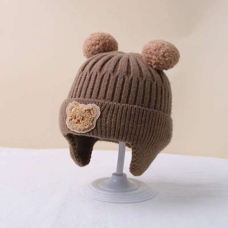 Shop All I Want Style1 C(46-52cm) SHOP ALL I WANT Cute Cartoon Bear Baby Beanie Cap 🐻👶