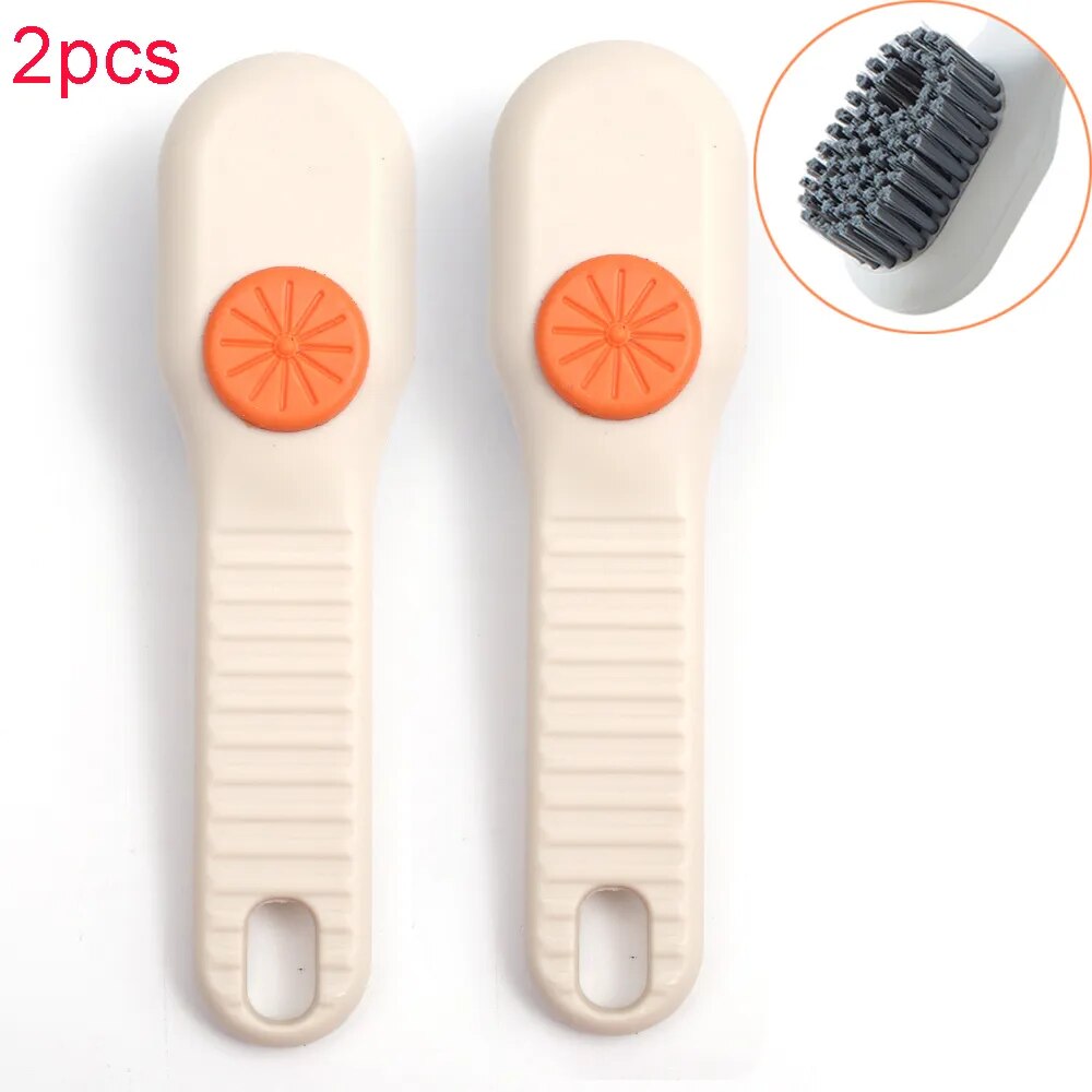 Shop All I Want Beige- 2pcs SHOP ALL I WANT Automatic Liquid Dispensing Cleaning Brush