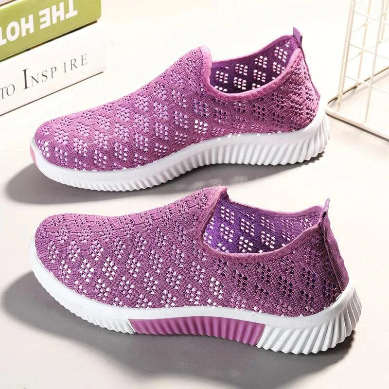 Shop All I Want purple / 37 SHOP ALL I WANT Trendy Mesh Sports Sneakers -Venice breathable flats 🏖️