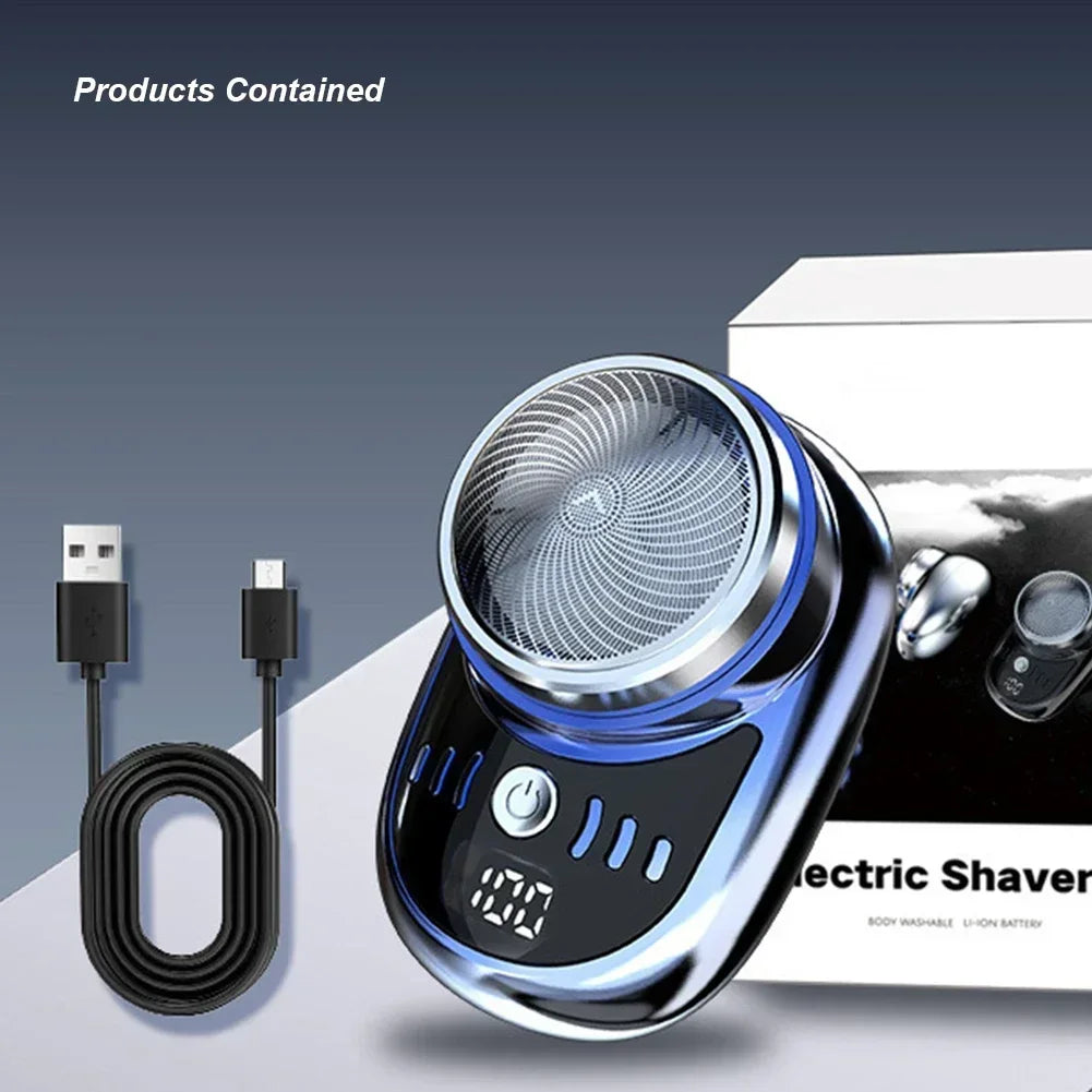 Portable Men's Electric Shaver – USB Rechargeable Mini Razor for Wet & Dry Shaving 🌊🔌