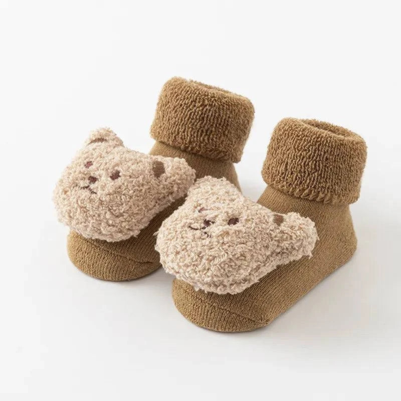 Shop All I Want Coffee / S(0-1Y) SHOP ALL I WANT Cute Baby Bear Socks