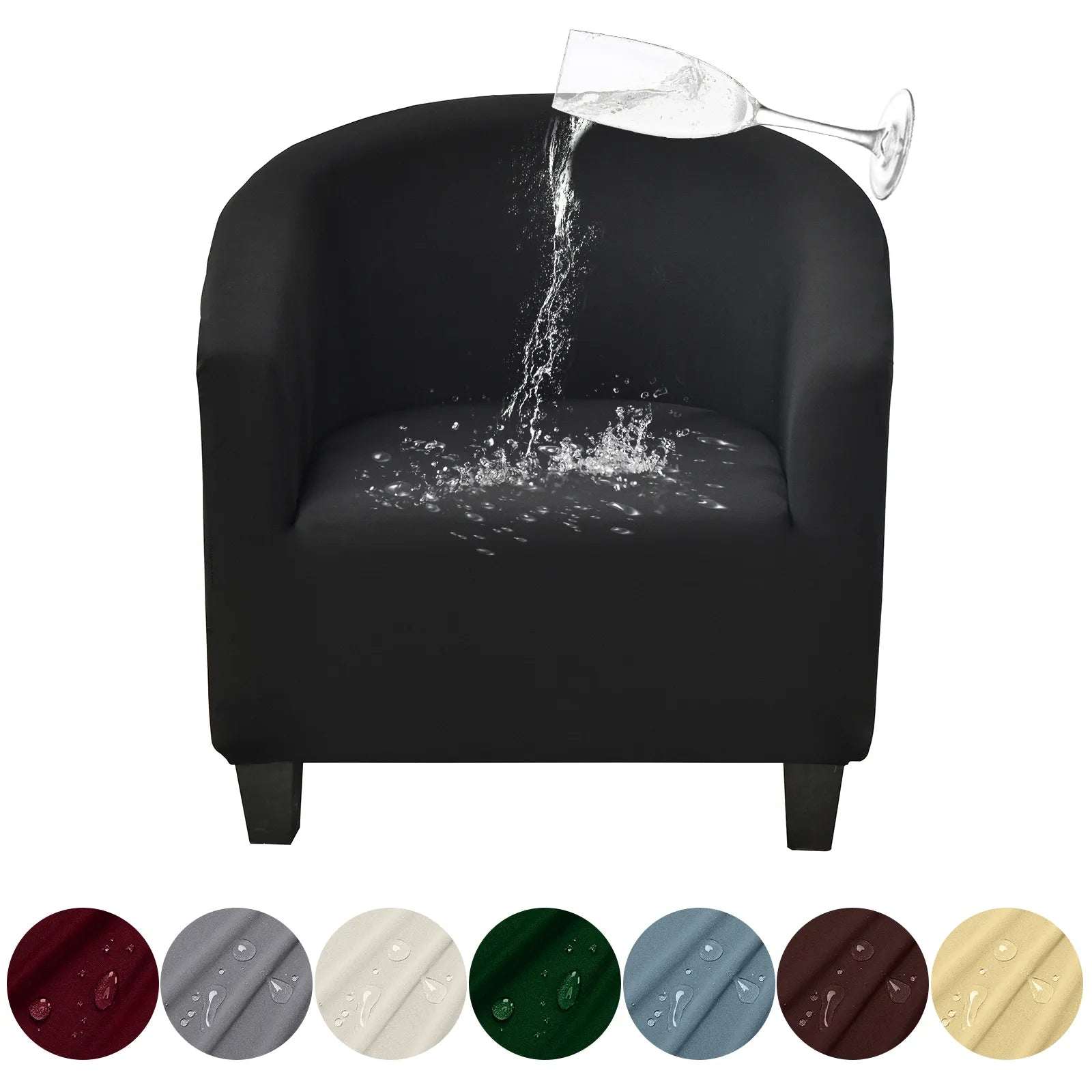 Solid Color Armchair Sofa Cover 🛋️🌟 - Shop All I Want