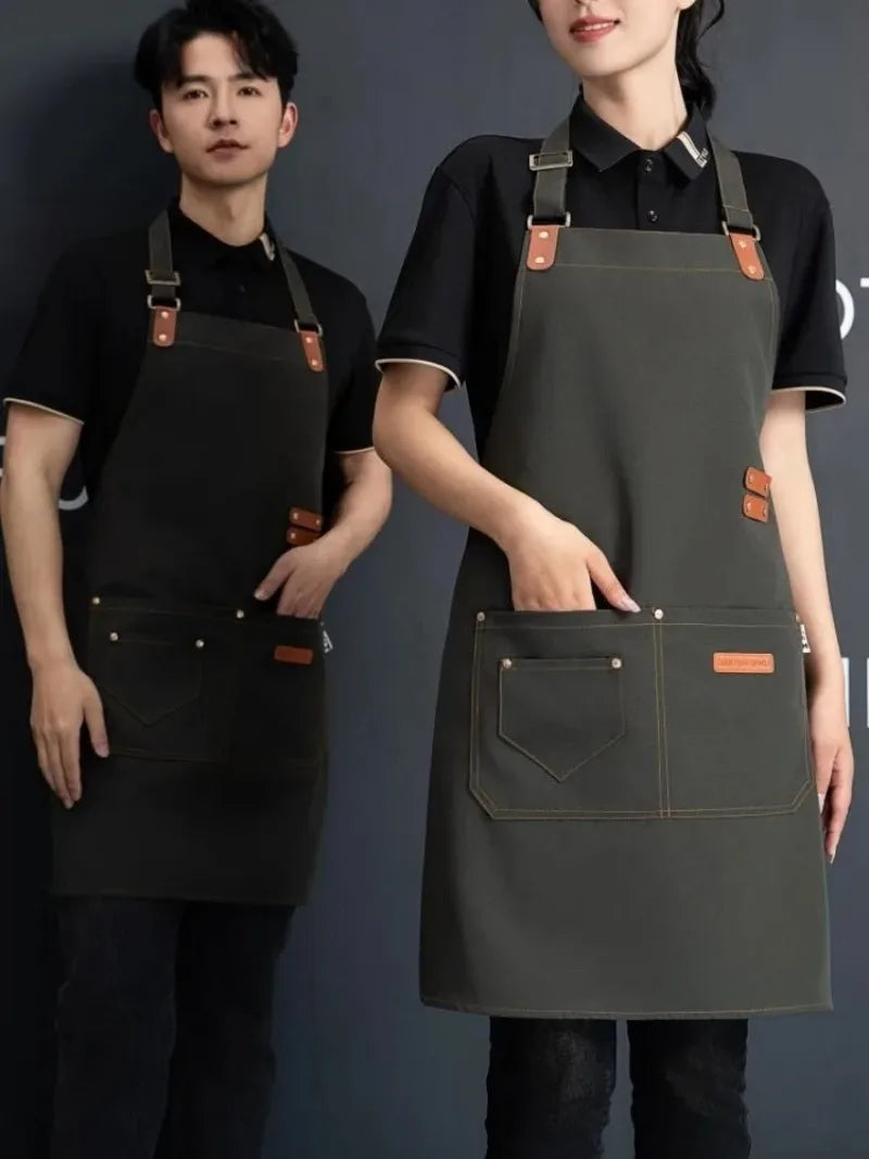 Waterproof Canvas Aprons: Stylish & Functional for Everyone! 👩‍🍳👨‍🍳