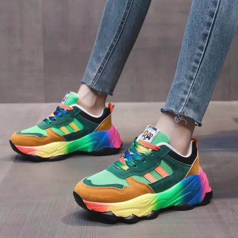 Trendy Multicolor Women's Sneakers 🌈👟 #HotSaleStep into a world of vibrant style with our Trendy Multicolor Women's Sneakers – the perfect blend of comfort and fashion. Designed to make a statement with their plShop All I WantShop All I WantTrendy Multicolor Women