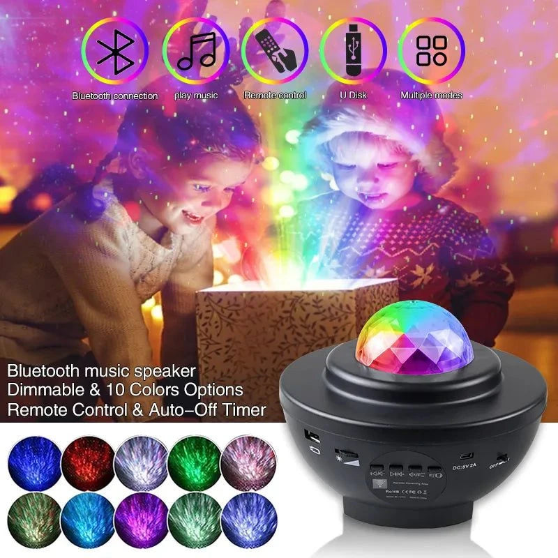 Shop All I Want Black Bluetooth SHOP ALL I WANT Starry Sky Galaxy Projector