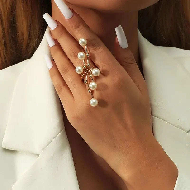 Shop All I Want SHOP ALL I WANT Elegant Double Layer Pearl Ring 💍