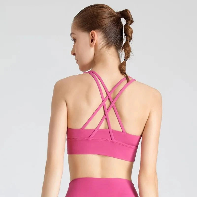 Shop All I Want pink lychee / S Shop All I Want Triangle Backless Sports Bra