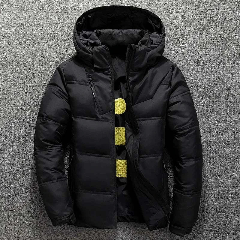 Shop All I Want Black / Asia M 40-50kg SHOP ALL I WANT Casual Hooded Overcoat for Men