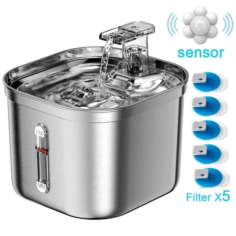 Shop All I Want Sensor-X5Filter SHOP ALL I WANT Stainless Steel Cat Fountain: Automatic, Ultra Quiet, Water Dispenser! 🐾💧