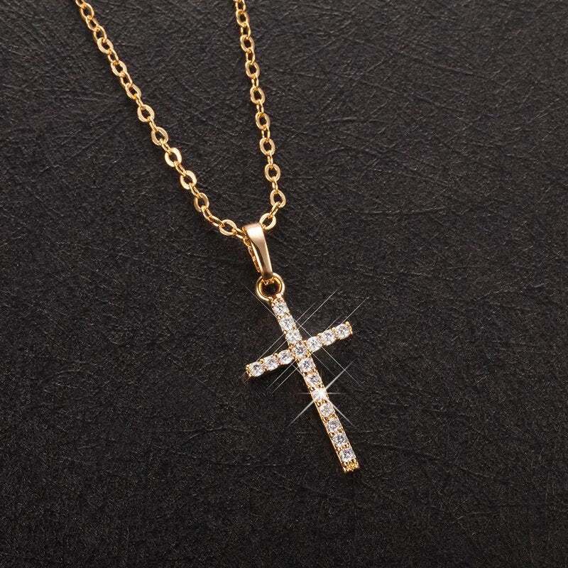 Shop All I Want B22 / China SHOP ALL I WANT Cross Pendant Fashion Necklace ✝️ 📿