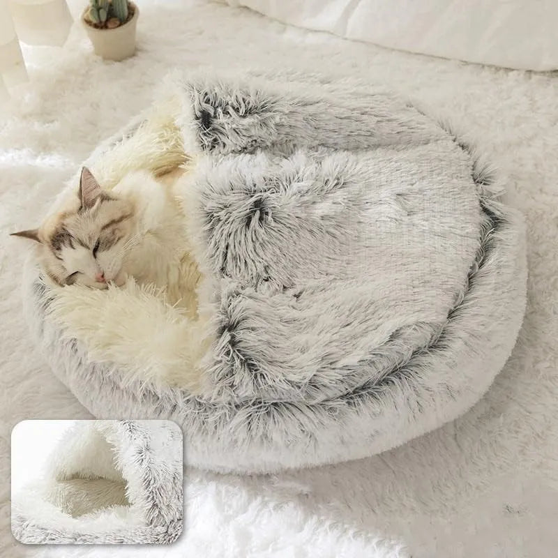 Soft Plush Round Cat or Dog Bed - Shop All I Want