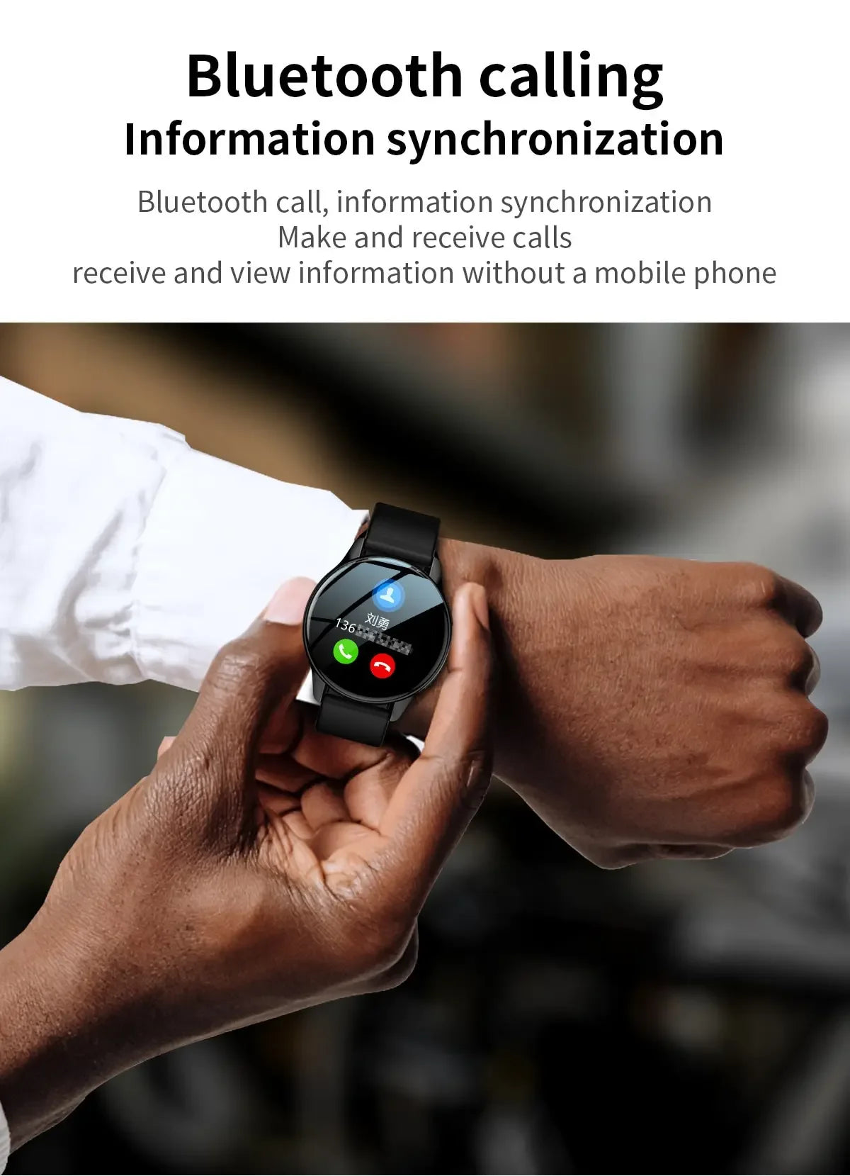 Round Smart Watch for Men and Women – Bluetooth Call Fitness Tracker with Custom Watch Face for Android and iOS Compatibility 📱⌚