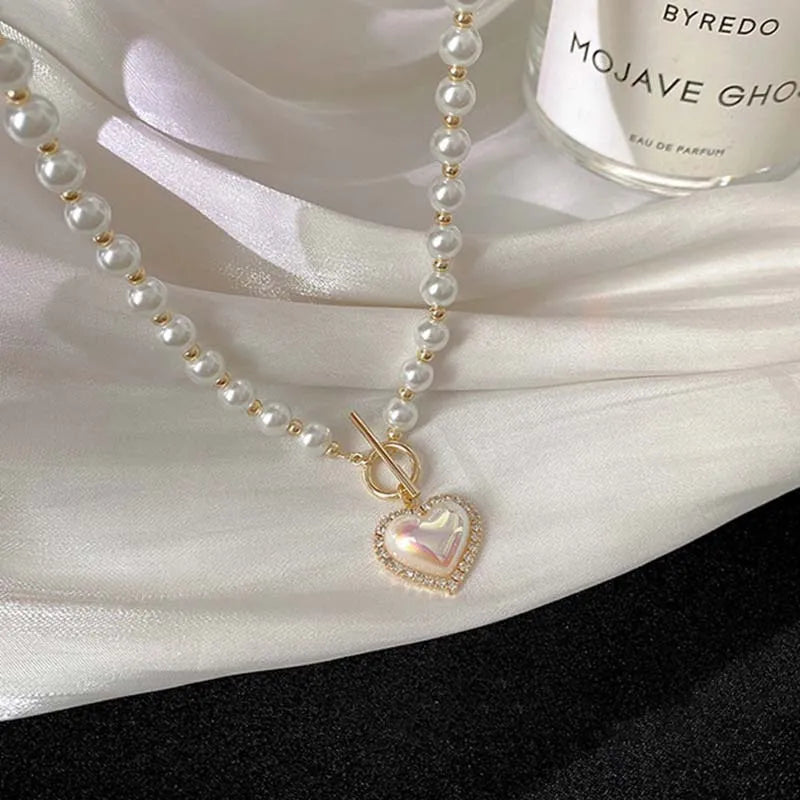 Shop All I Want SHOP ALL I WANT Heart Shaped Pearl Necklace 💖🦋