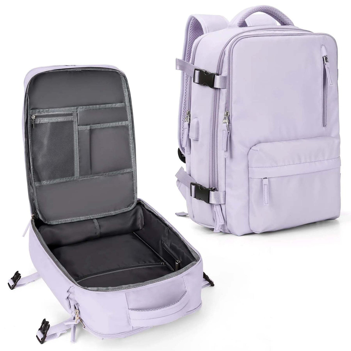 Shop All I Want Light purple / 43x30x20cm SHOP ALL I WANT Travel Backpack for Men and Women