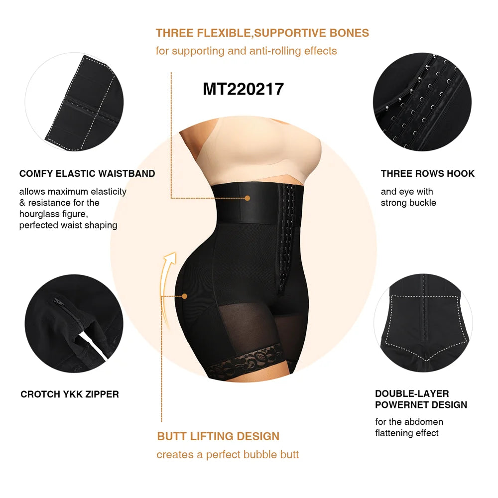 High Waist Body Shaper Corset: Waist Trainer & Butt Lifter! 🍑✨