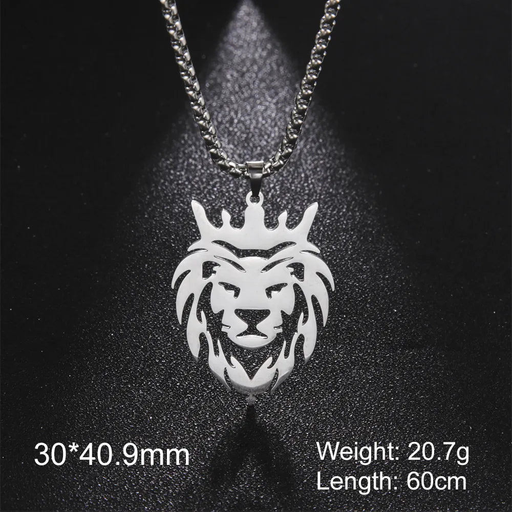 Shop All I Want Steel-30x41mm SHOP ALL I WANT Inner Strength Steel Lion Necklace 🦁🌟