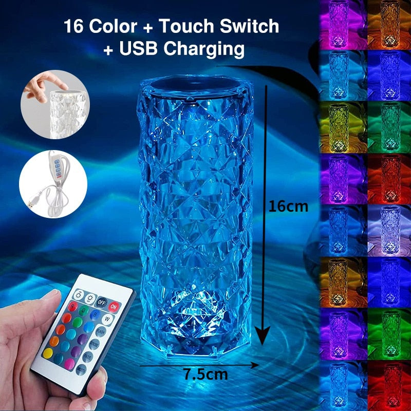 Shop All I Want Rechargeable-16Color SHOP ALL I WANT LED Diamond Crystal Night Light