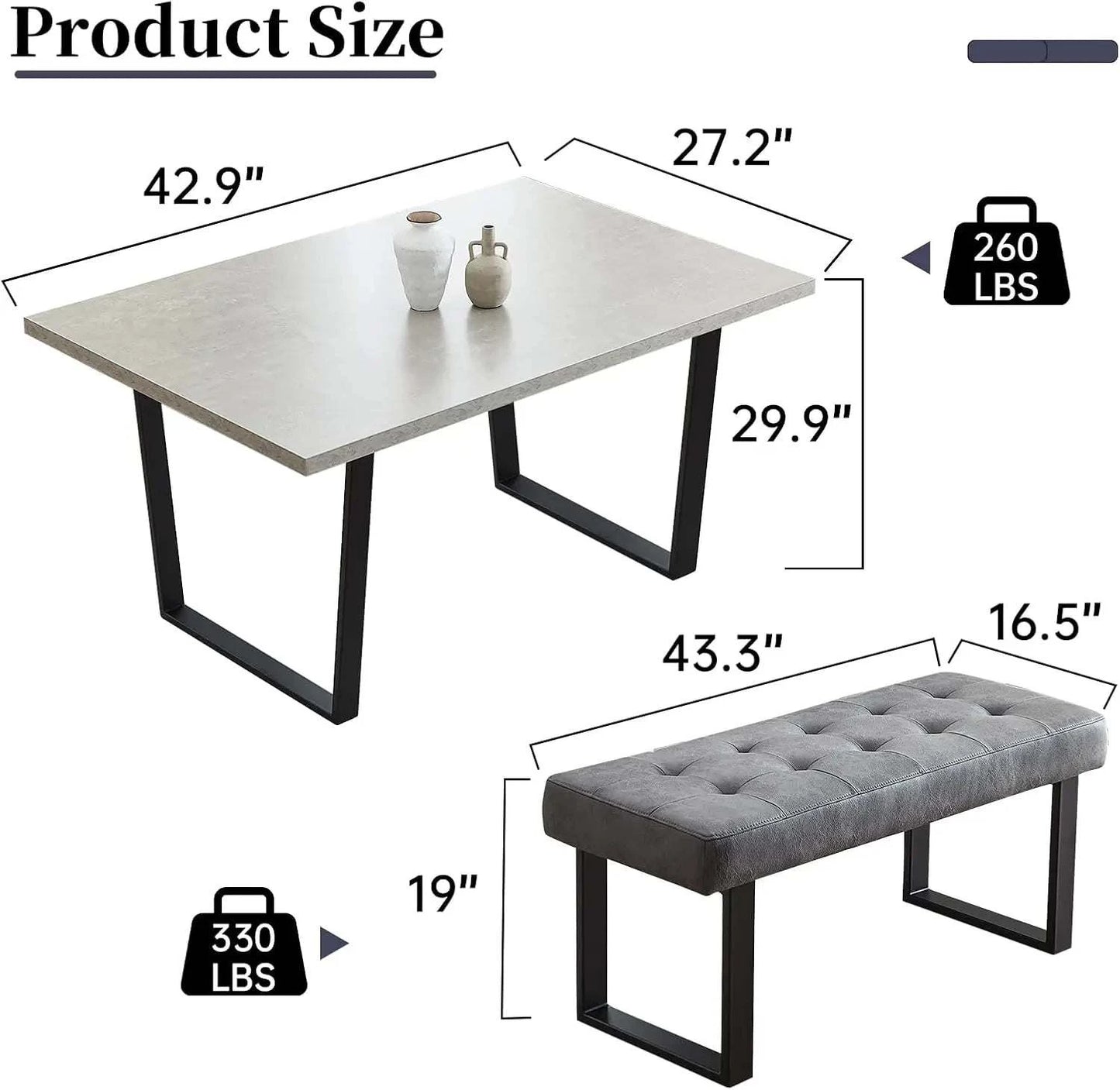 5-Piece Dining Table Set 🍽️ | 42.9” Modern Kitchen Table with LeatherElevate your dining space with the 5-Piece Dining Table Set 🍽️, featuring a sleek 42.9” modern kitchen table paired with comfortable leather chairs. Designed for moShop All I WantShop All I Want42