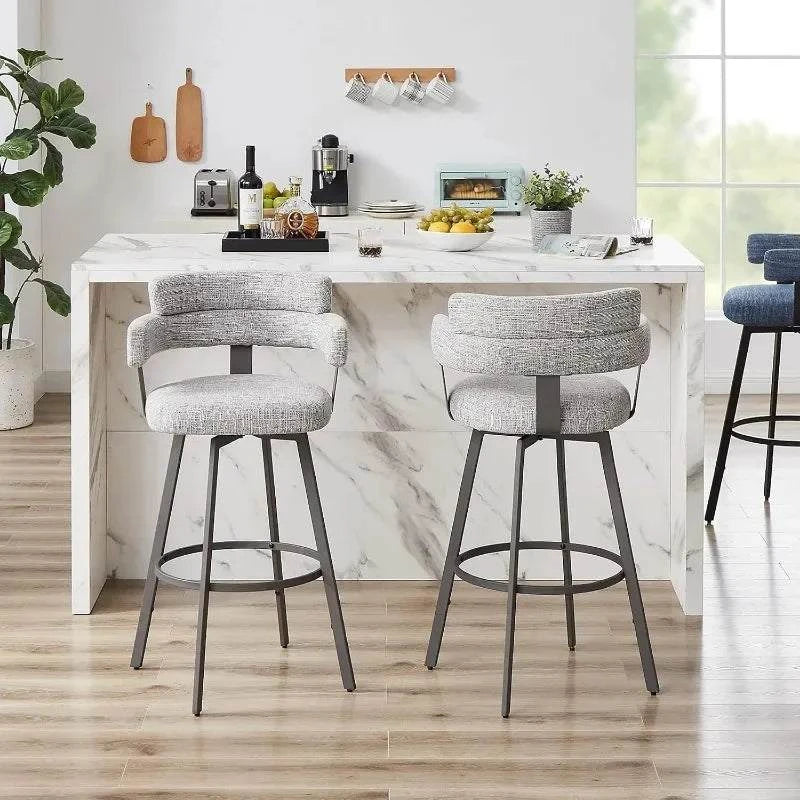 Counter Height Bar Stools with Full Back - Swivel Chairs Set of 2 in GEnhance your bar or kitchen area with these stylish Counter Height Bar Stools. Featuring a full back for added comfort and support, these swivel stools are perfect fShop All I WantShop All I WantFull Back - Swivel Chairs Set