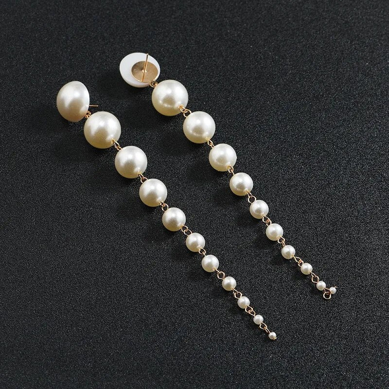 Shop All I Want SHOP ALL I WANT Long Pearl Earrings