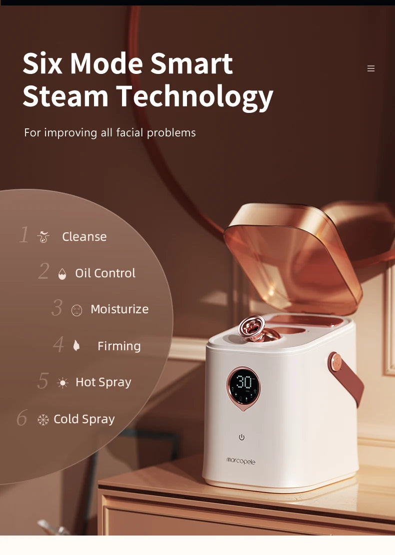 Nano Ionic Face Steamer – Deep Clean & Moisturizing Facial Steamer for Spa-like Skin Care 🌬️💧