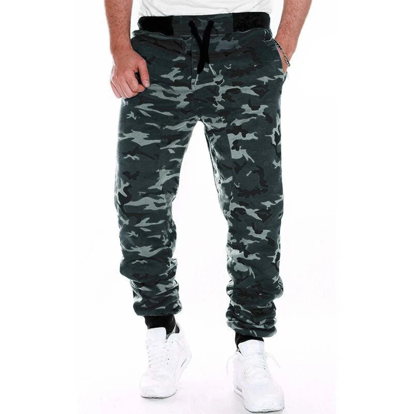 Shop All I Want Gray / M / CN SHOP ALL I WANT Men's Casual Streetwear Pants: Fashionable Comfort! 👖🌟