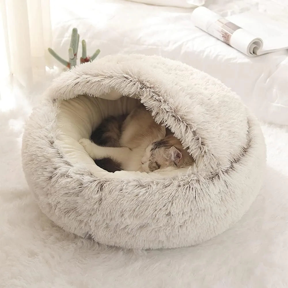 Soft Plush Round Cat or Dog Bed - Shop All I Want