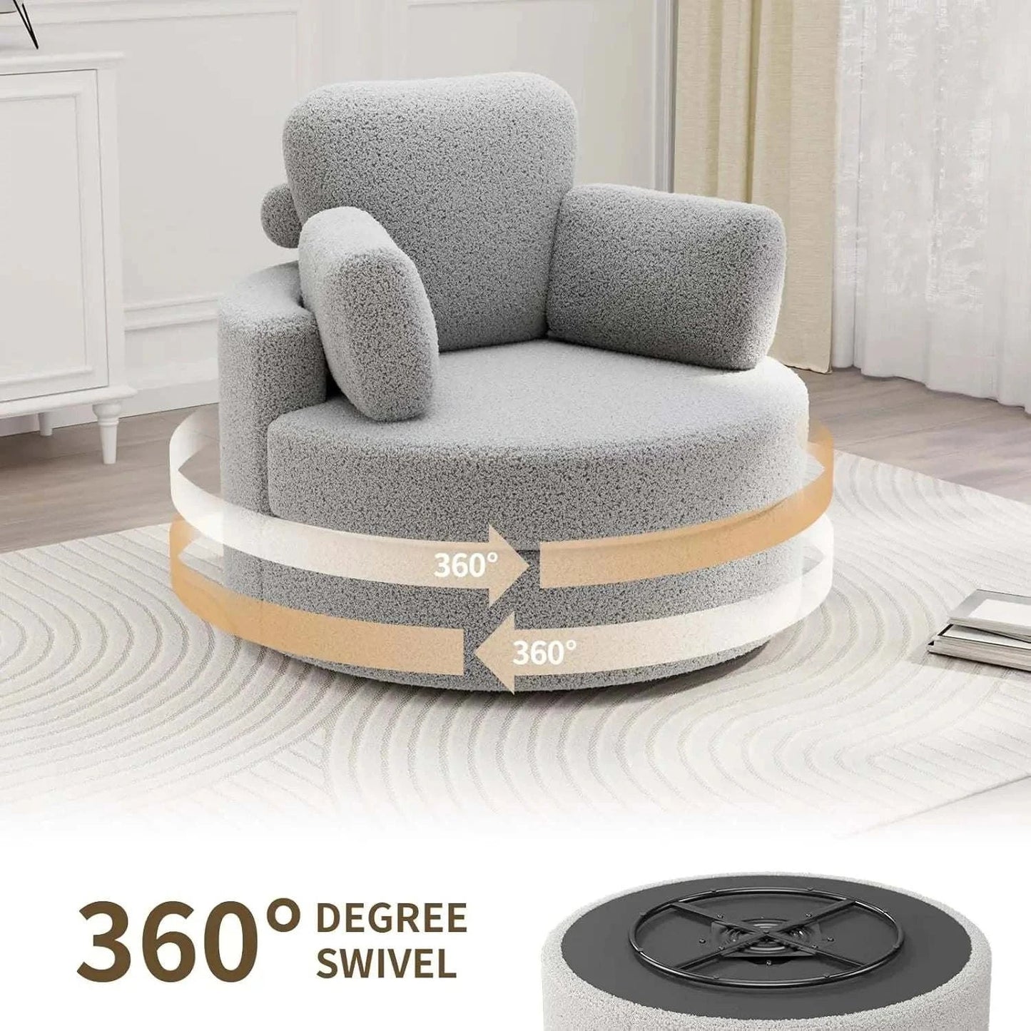 Cozy Round Reading Swivel Accent Chair – With Ottoman & Pillow 🛋️Elevate your living space with the Cozy Round Reading Swivel Accent Chair – With Ottoman &amp; Pillow 🛋️ Designed for both comfort and style, this chair features a Shop All I WantShop All I WantCorduroy Swivel Accent Chair –