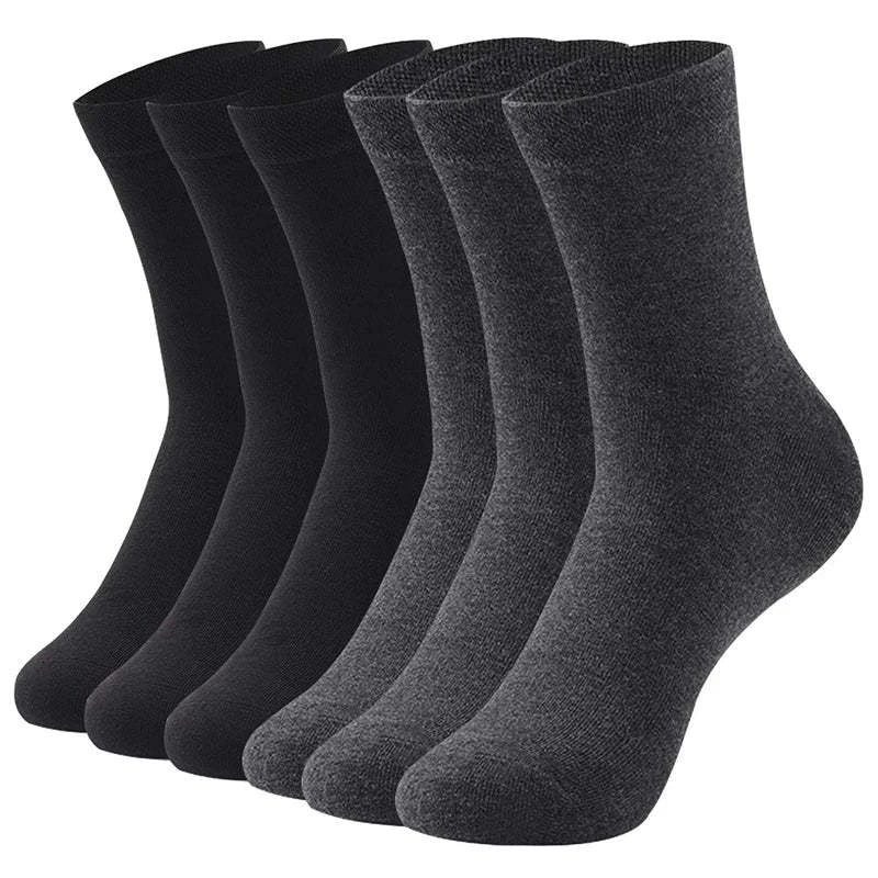 Shop All I Want SHOP ALL I WANT 🧦 6 Pairs High-Quality Men’s Socks – Cotton, Breathable, Black & White for Spring/Summer, EU38-45 🌞