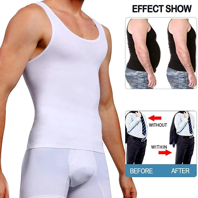 Shop All I Want Shop All I Want 💪 Men’s Compression Shirt – Slimming Body Shaper Vest, Tummy Control Workout Tank Top, Abs Corset Undershirt 🌟