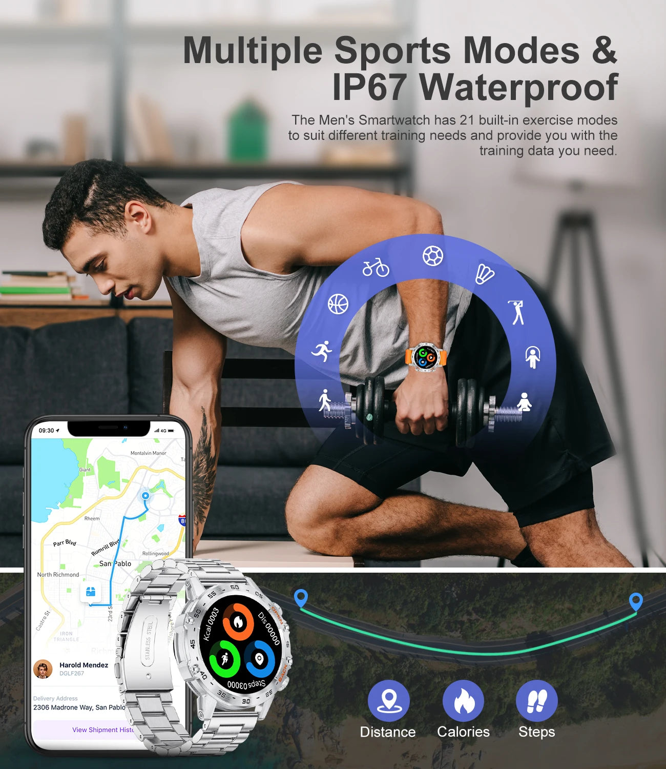 LIGE 1.39" Bluetooth Call Smart Watch – Outdoor Sport Fitness Tracker with Heart Rate & Health Monitoring for Android & iOS 📱⛰️