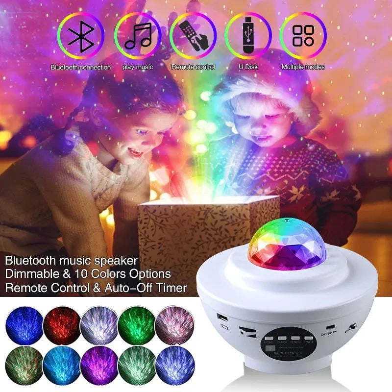 Shop All I Want White Bluetooth SHOP ALL I WANT Starry Sky Galaxy Projector