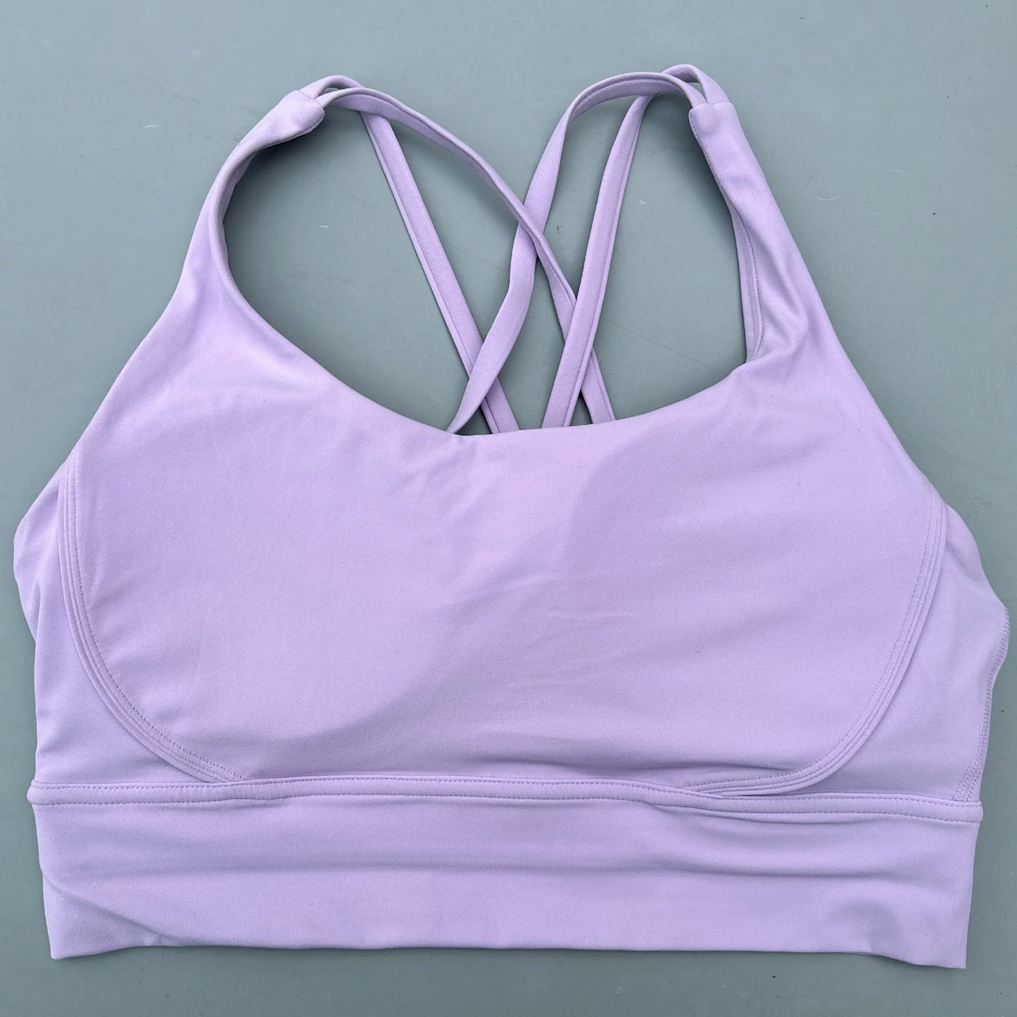 Solid Color Soft Cross Back Women’s Fitness Bra  🏋️‍♀️✨