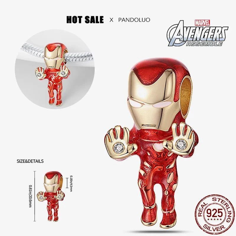 Shop All I Want M1 Shop All I Want 🦸‍♀️ 925 Silver Bead for Pandora, Marvel Jewelry Gift 🎁