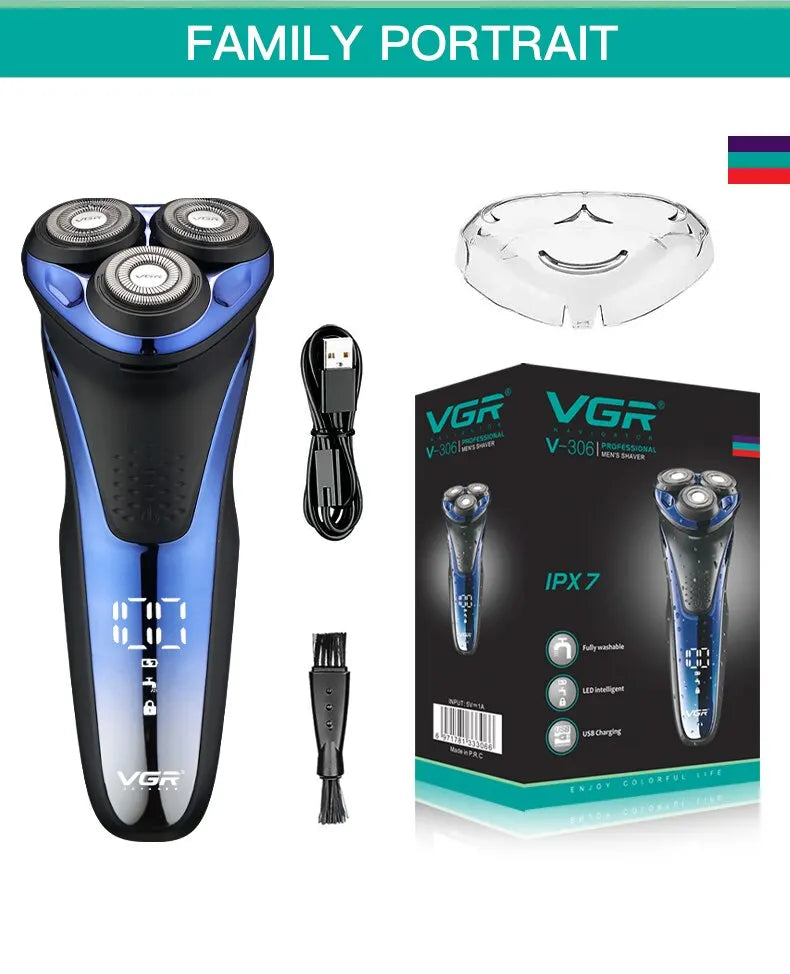 VGR Electric Shaver: Professional Waterproof Beard Trimmer! ⚡✂️