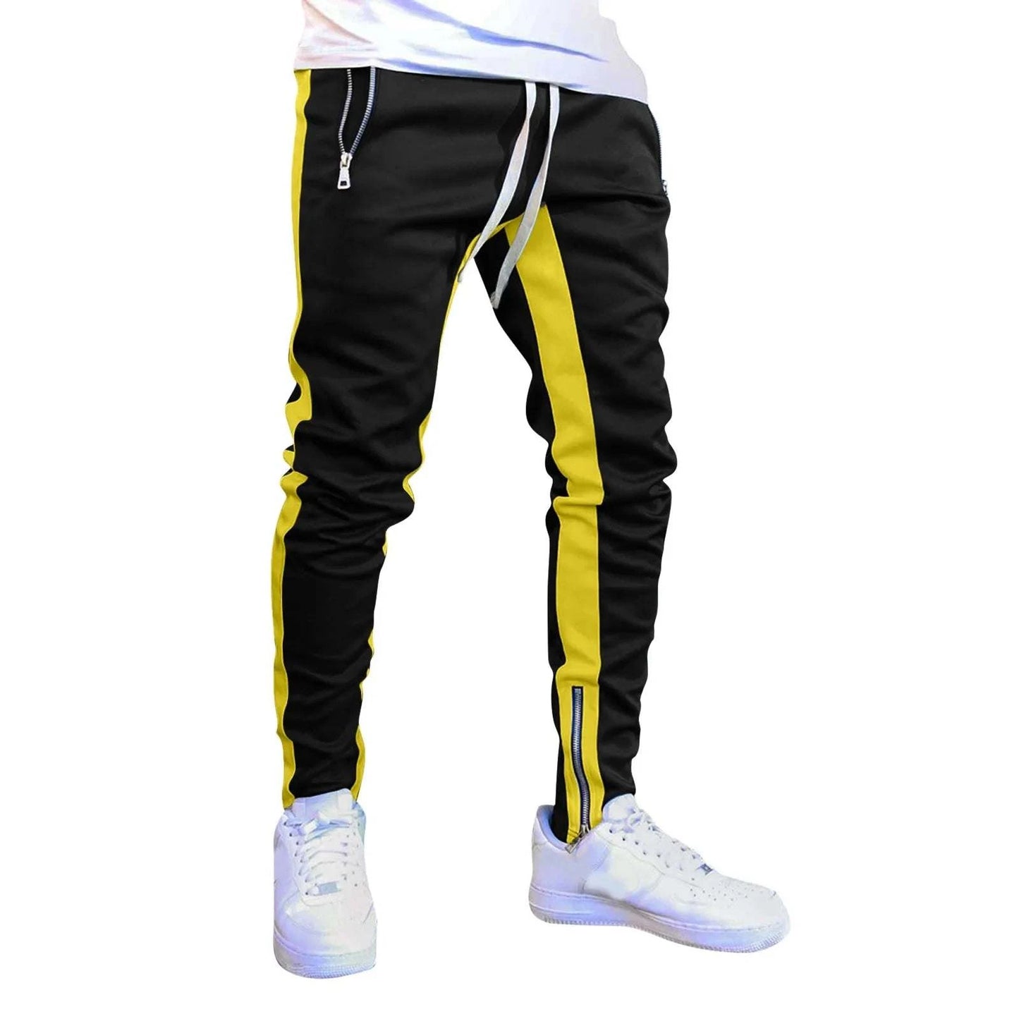 Shop All I Want Yellow / M / CN SHOP ALL I WANT Men's Casual Streetwear Pants: Fashionable Comfort! 👖🌟