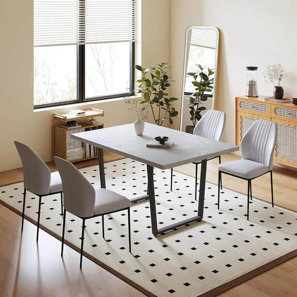 5-Piece Dining Table Set 🍽️ | 42.9” Modern Kitchen Table with LeatherElevate your dining space with the 5-Piece Dining Table Set 🍽️, featuring a sleek 42.9” modern kitchen table paired with comfortable leather chairs. Designed for moShop All I WantShop All I Want42