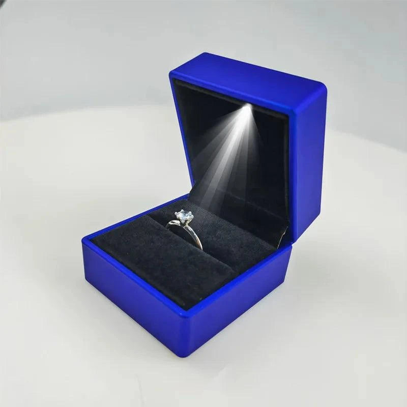 Shop All I Want Shop All I Want 💍 2024 LED Ring Box – Elegant Jewelry Organizer for Wedding & Diamond Rings 🎇