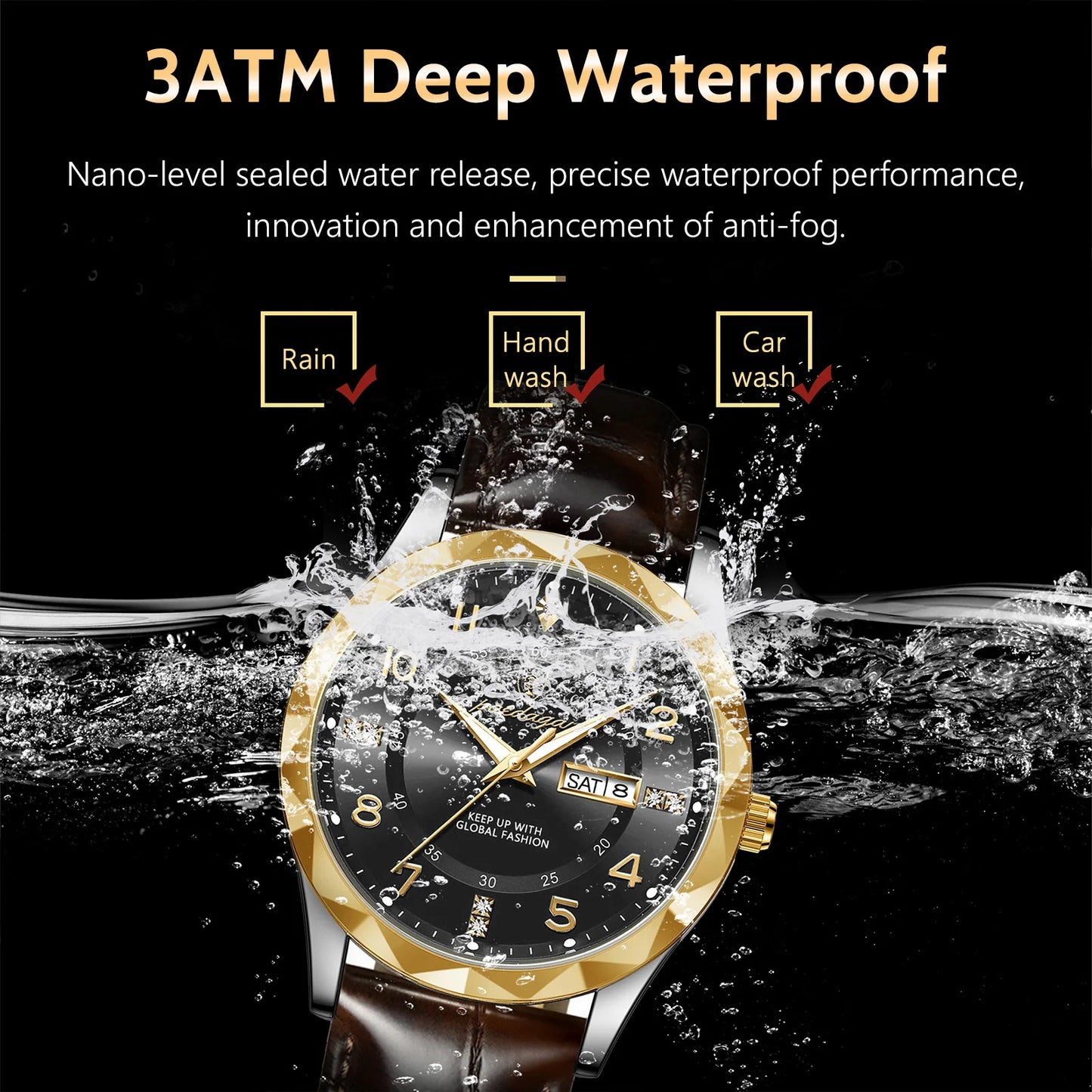 Luxury High-Quality Men’s Watch – Sport Quartz, Waterproof Luminous Date, Leather Strap ⌚🌟