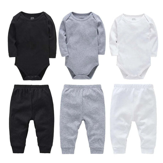 Muslin Baby Clothing Set – 2 Pieces Romper & Pants, Black, Grey, WhiteKeep your little one stylish and comfortable with this Muslin Baby Clothing Set. Featuring a cozy romper and matching pants, this set is perfect for newborns and makSHOP ALL I WANTShop All I WantMuslin Baby Clothing Set