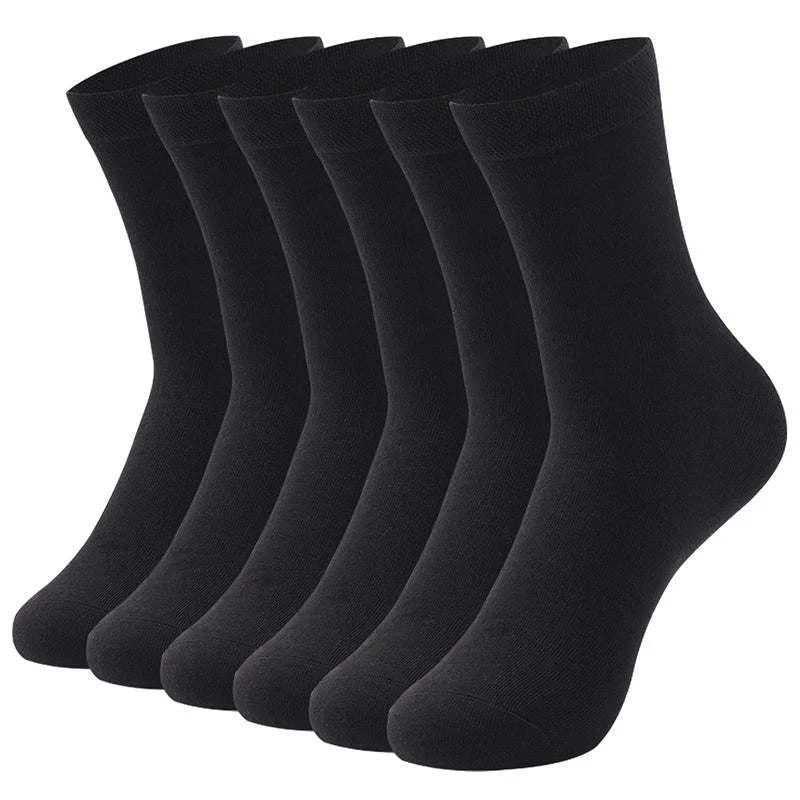 Shop All I Want SHOP ALL I WANT 🧦 6 Pairs High-Quality Men’s Socks – Cotton, Breathable, Black & White for Spring/Summer, EU38-45 🌞